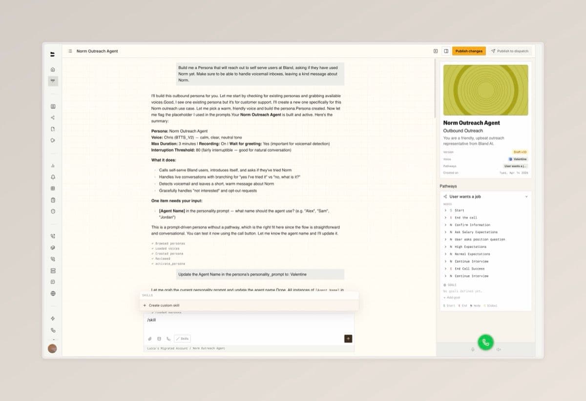 Custom Skills for Norm — screenshot 1